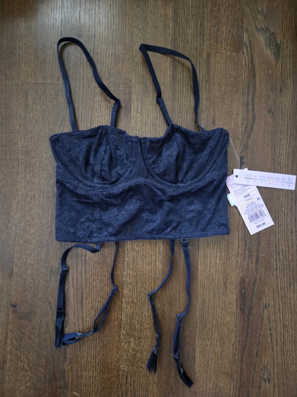 New Wild Fable Womens XXS Navy Lace Underwire Bustier
